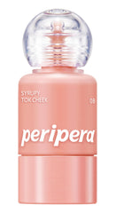 Peripera Syrupy Tok Cheek: bouteille qui diffuse un éclat lumineux durable.