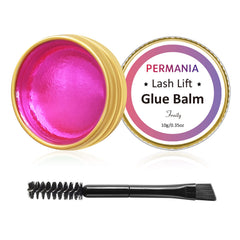 PERMANIA Lash Glue Balm – bouteille rose offrant une fixation fiable des cils.