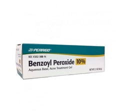 Perrigo gel acné 10% emballage pratique pour une routine ciblée
