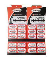 Personna Platinum Red Chrome, lame double tranchant pour rasage net.