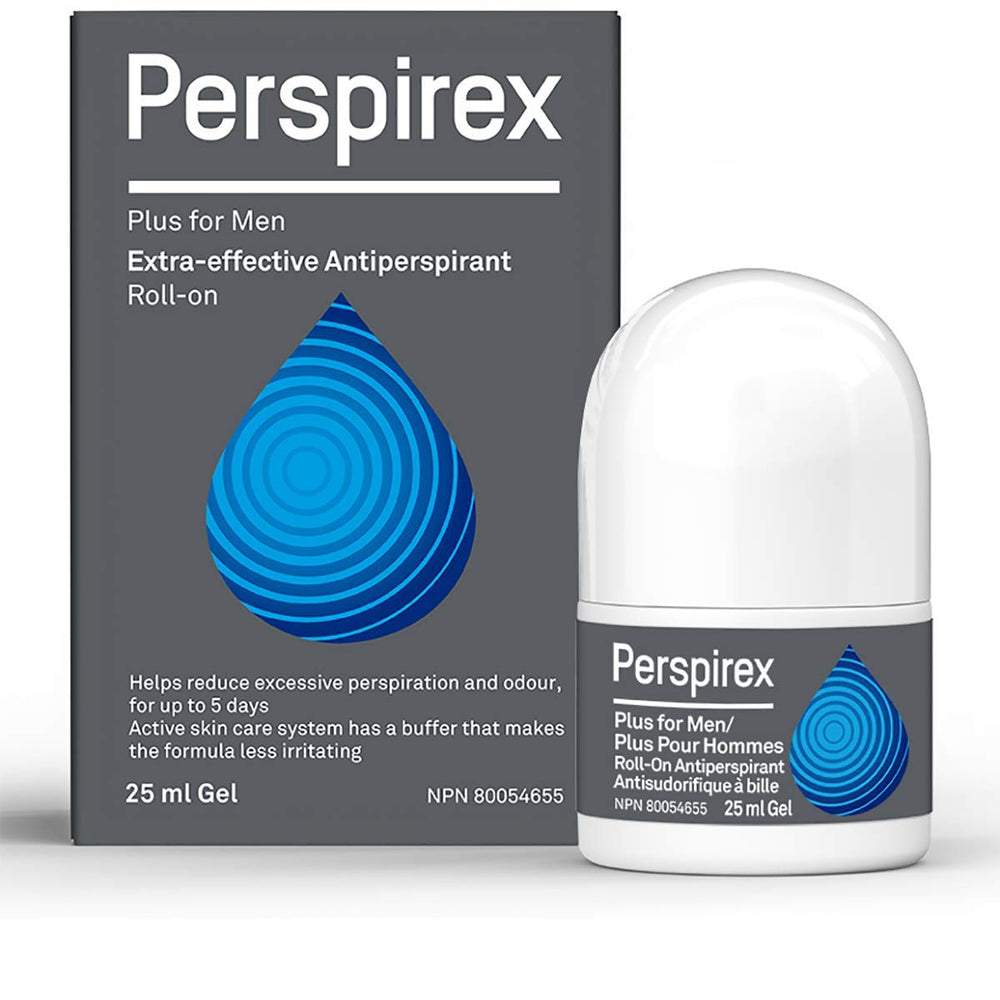 Perspirex Plus – Bouteille-roll-on sèche et pratique.