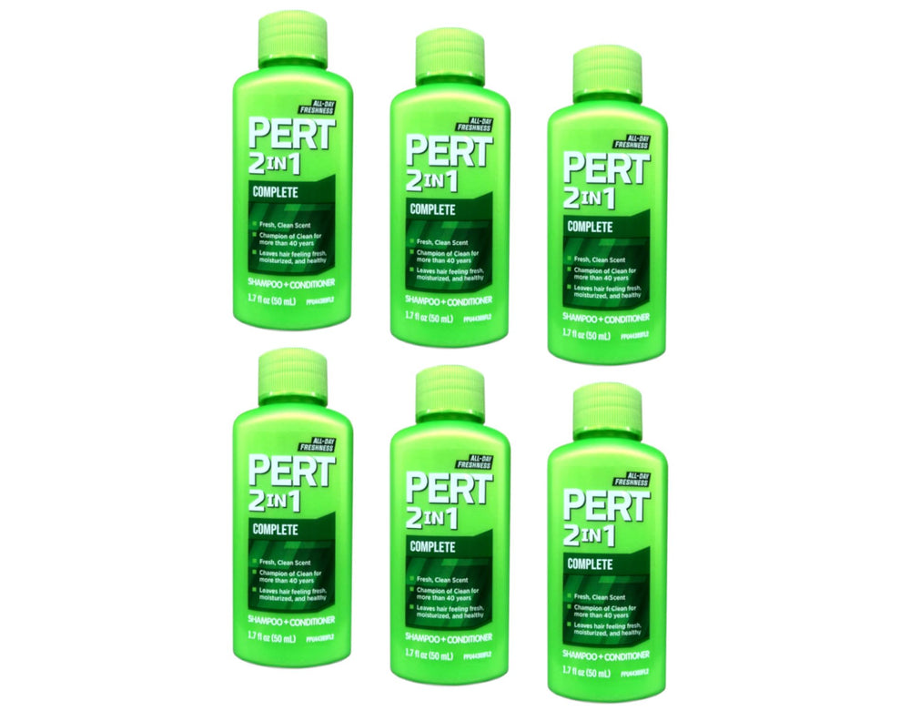 Pert Plus 2-en-1, lot de 6, simplifie la routine et laisse les cheveux propres.