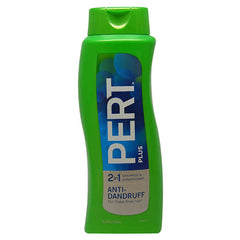 Pert Plus shampooing-dandruff-bouteille : réduction possible des pellicules et fraîcheur.