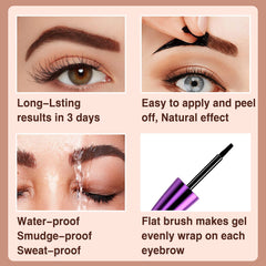 Avant/après: sourcils définis grâce à PERVALA.