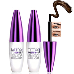 Gel PERVALA teinte sourcils brun foncé en bouteille pour un effet tatouage durable.