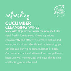 Lingettes Petal Fresh au concombre – texture douce pour un nettoyage confortable