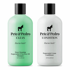 Shampoing Clean Pete & Pedro en bouteille, nettoyage en profondeur et fraîcheur immédiate.