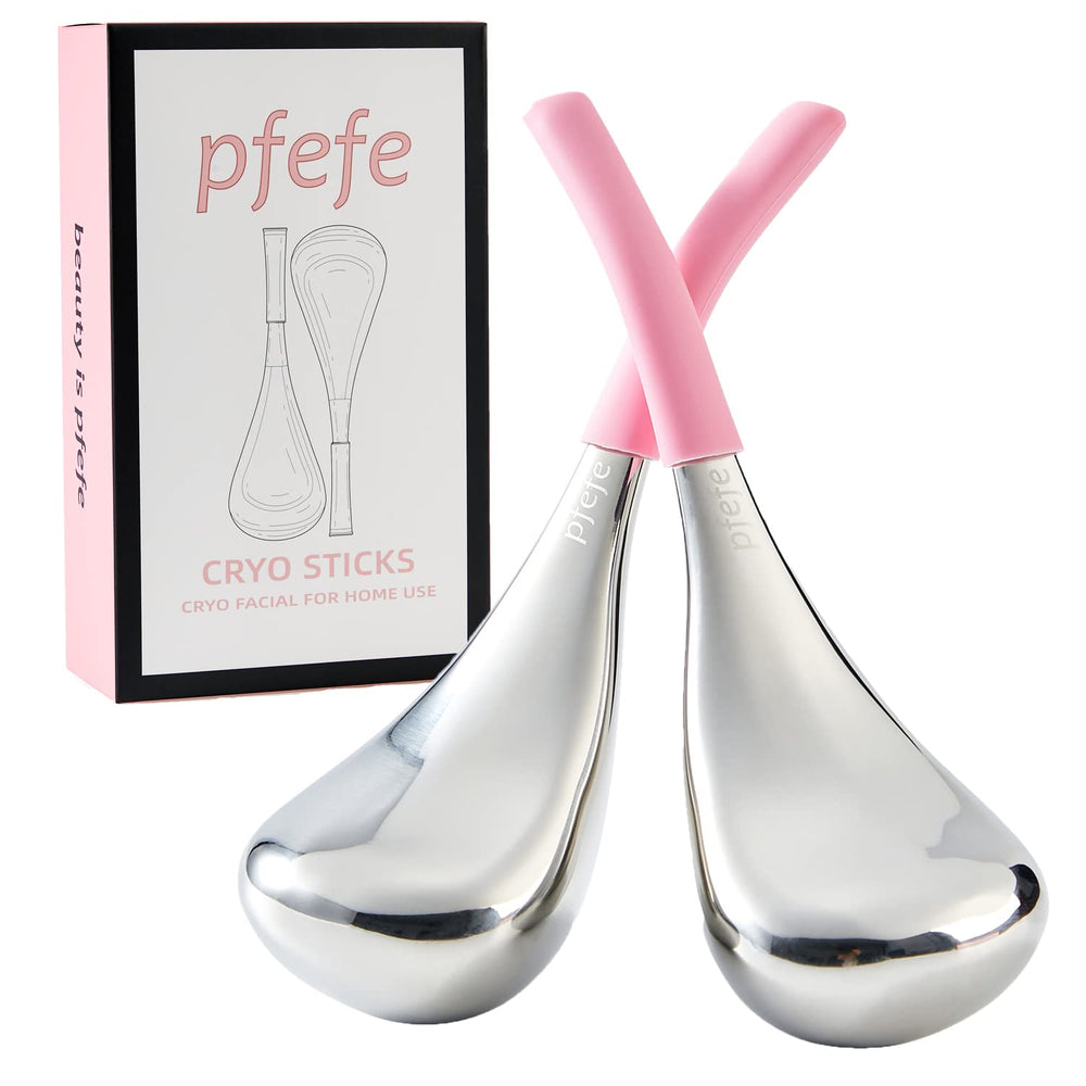 Pfefe bâtons cryo pour le visage : massage rafraîchissant et absorption améliorée des soins.