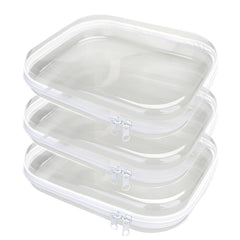 PGAXM étuis transparents à fermeture double – rangement pratique pour snacks et petits objets.