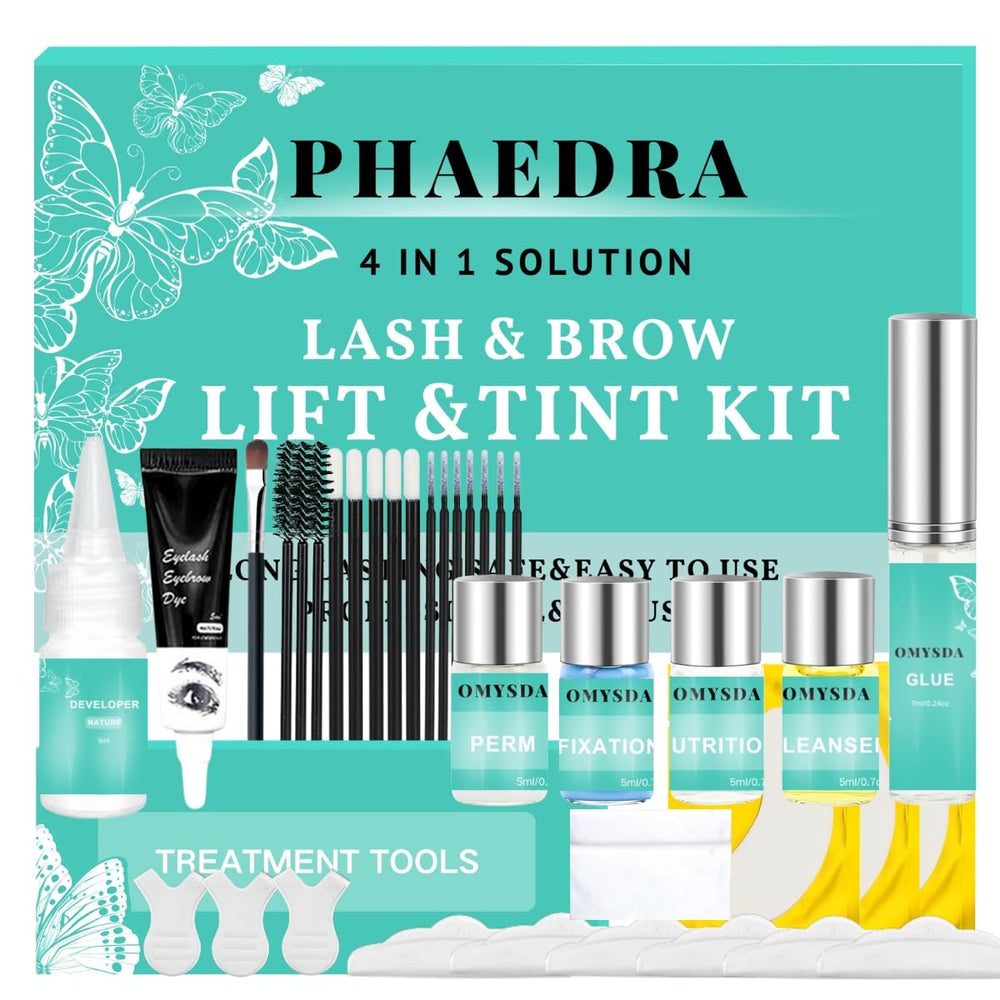 Phaedra kit rehaussement cils et coloration: salon à domicile, résultat durable et naturel.
