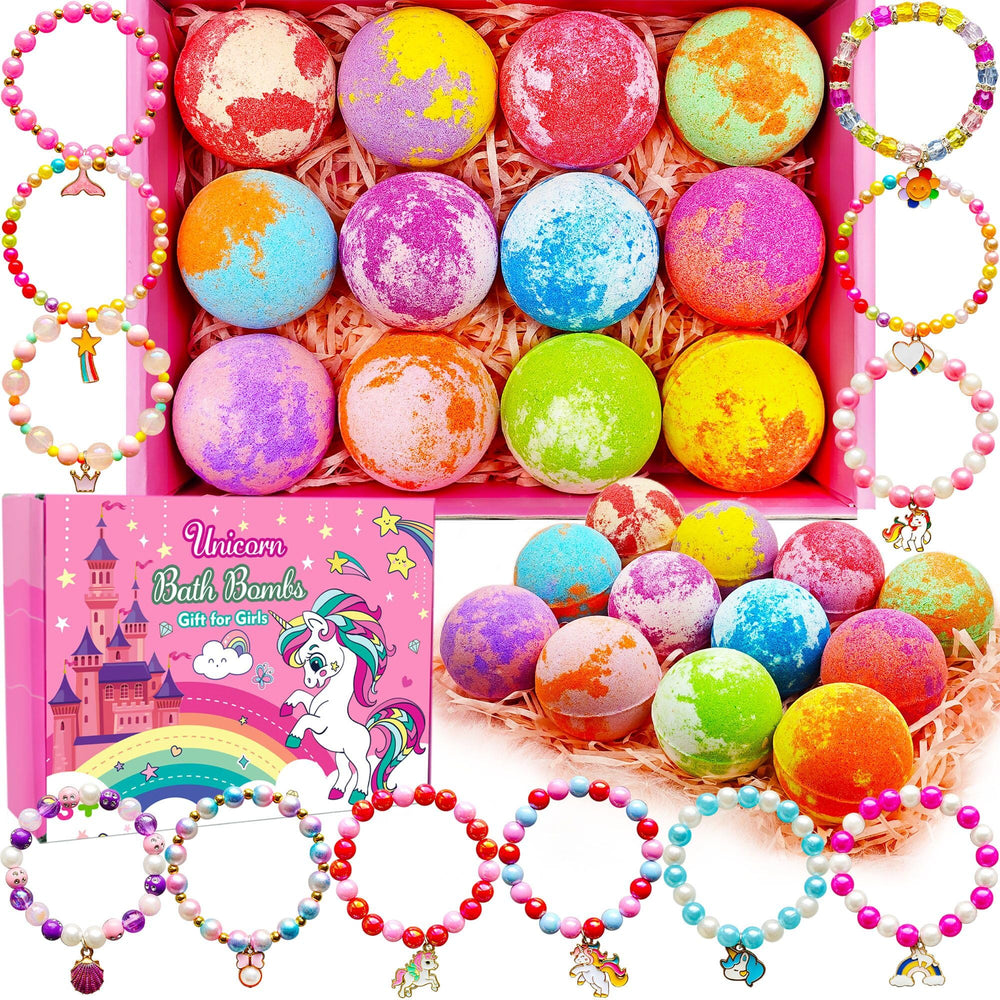 Phaorui boules de bain licorne – coffret cadeau attrayant, idéal pour un anniversaire.