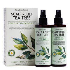 PHARM TO TABLE Tea Tree Leave-In Spray bottle provides hydrating scalp relief.
