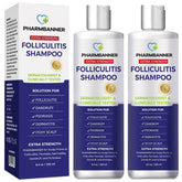 PHARMBANNER shampooing antifongique en bouteille pour cuir chevelu sain et équilibré.