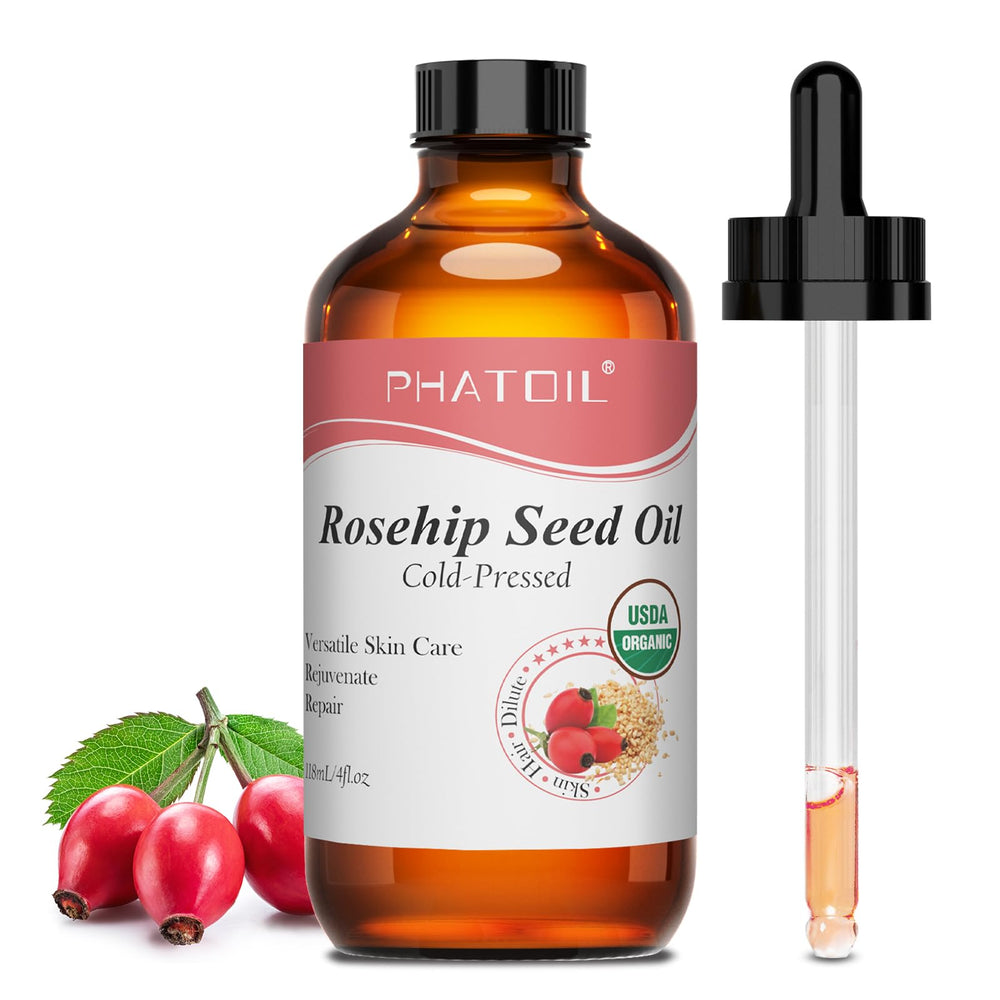 PHATOIL huile de rosehip — flacon-pipette pour une application précise et hydratante.