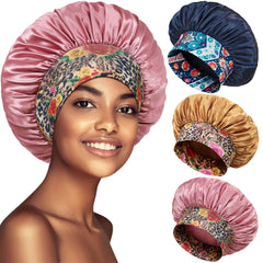 PHILIGHTS bonnet satin pour dormir, bande large et confort pour cheveux bouclés