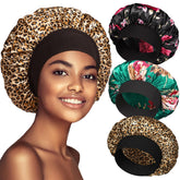 PHILIGHTS bonnet satin nuit bande large pour dormir confortablement et protéger les cheveux.