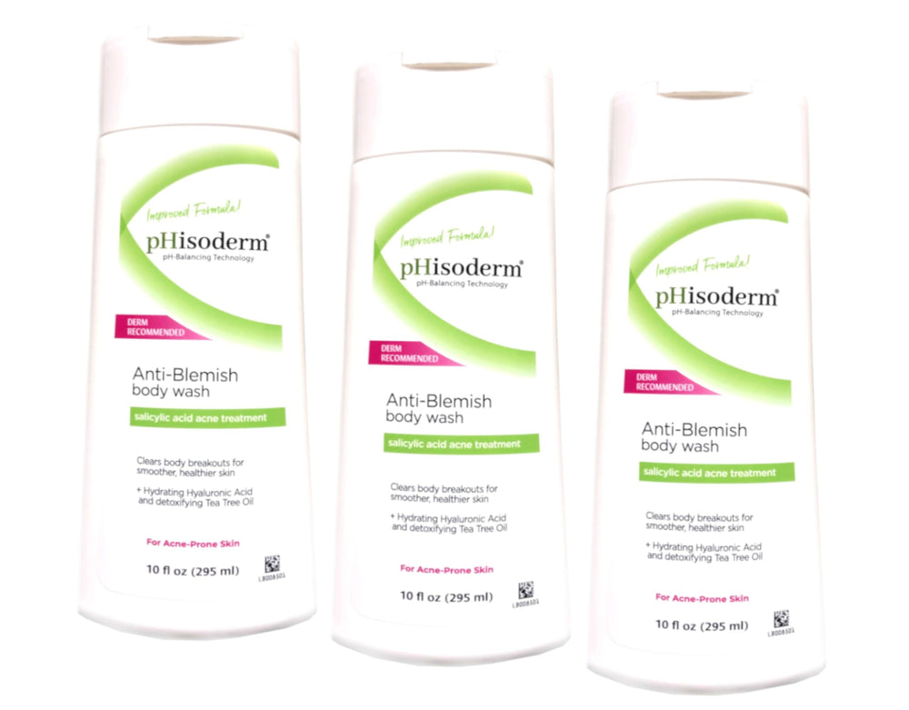 Phisoderm, bouteille anti-imperfections prête pour la douche, pratique et efficace.