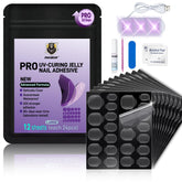 PHIXBEAR Pro UV jelly nail tabs securely attach for long wear.