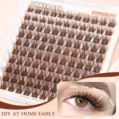 PHKERATA Cils en grappes marron naturels doux pour un port quotidien confortable