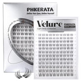 PHKERATA Velure grappes de cils avec bande invisible pour un regard naturel
