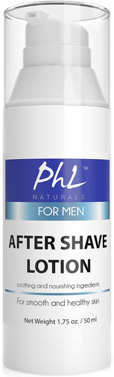 PHL Naturals après-rasage sans parfum – bouteille légère et hydratation douce.