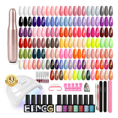 Phoenixy kit vernis gel 53 pièces ensemble prêt à l'emploi pour débutants
