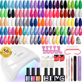 Phoenixy kit vernis gel avec lampe UV 48W, application rapide et efficace.