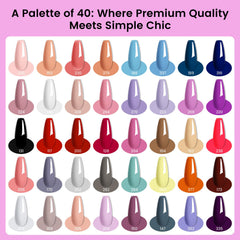 PHOENIXY palettes 40 couleurs pour ongles, offre une large gamme.