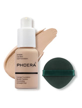 PHOERA fond de teint: application lisse pour un fini mat et uniforme.