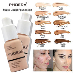 PHOERA Foundation: fini mat durable pour teint homogène