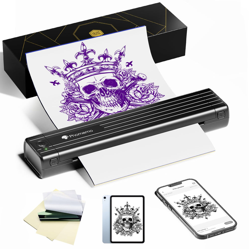 Phomemo TP83, impression gabarit tatouage portable pour artistes et débutants.