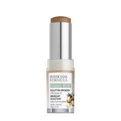 Emballage compact du bronzer stick, pratique pour les retouches en déplacement.