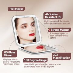 PIMPLEGO Miroir de voyage 3,3 po, idéal en sac à main.