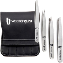 Pinces-sourcils guru – ensemble professionnel avec étui pour un rangement sûr.