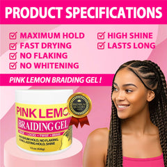 PINK LEMON cheveux brillants après application, aspect soyeux et durable.