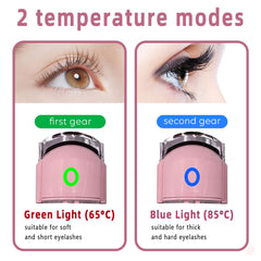 Pinkiou curleur cils thermique, chaleur 65°C pour cils délicats.