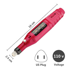 Pinkiou kit-manucure avec 6 embouts métalliques, polyvalent et facile à changer.