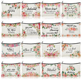 Pinkunn : pochon maquillage en toile fleurs, idéal pour ranger vos cosmétiques lors des voyages.