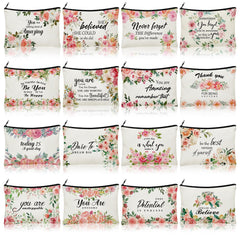 Pinkunn : pochon maquillage en toile fleurs, idéal pour ranger vos cosmétiques lors des voyages.