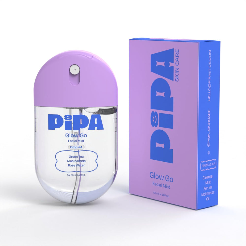 Pipa Glow Go brume visage eau de rose hydratante et apaisante.