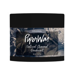 PiperWai déodorant naturel au charbon actif dans un pot, protection longue durée.