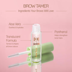 Pixi Brow Tamer effet tenue naturelle rendant les sourcils nets et doux
