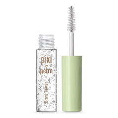 Pixi Brow Tamer emballage et etiquette montrant le gel clair pour tenue longue durée