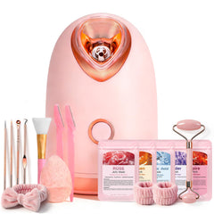 Pjordo kit vapeur visage avec 17 outils pour nettoyage en profondeur