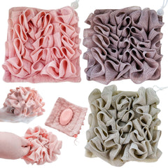PKRFCJ Savon-barre Loofah kaki – exfoliation en douceur pour la douche