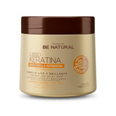 PLACENTA LIFE Be Natural Lisso Keratina – bouteille du masque pour cheveux lisses et brillants.