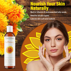 Plant Guru huile de carthame, soin cheveux apportant brillance et douceur