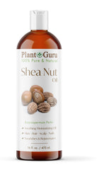 Plant Guru huile karité – bouteille 16 oz, soin nourrissant polyvalent.