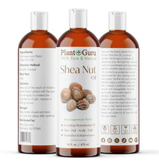 Texture de l'huile karité Plant Guru sur peau, hydratation durable.