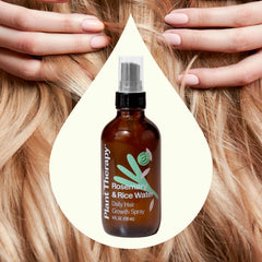 Plant Therapy Rosemary & Rice Water Spray, cheveux nourris pour soin quotidien sans gras.